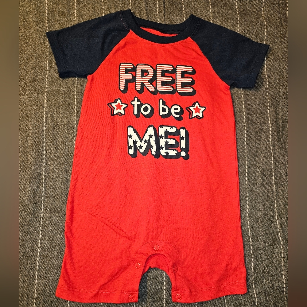 Free to be me Way to celebrate patriotic one-piece bodysuit